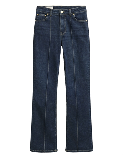 Gant - Slim Flare Pintuck Jeans - Dark Blue Broken In
